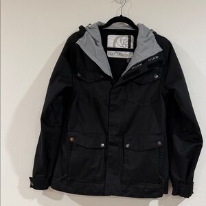 Aperture Men's Black Performance Jacket with Gray Accents